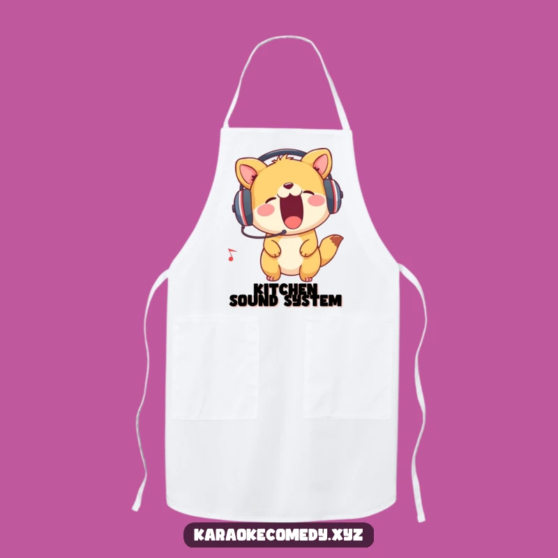 Funny Music Animal Apron: Cook with Your Favorite Soundtrack!