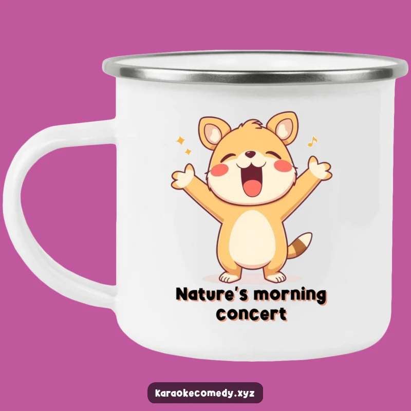 Funny Singing Animal Camping Mug: Joyful Tunes for the Trail!