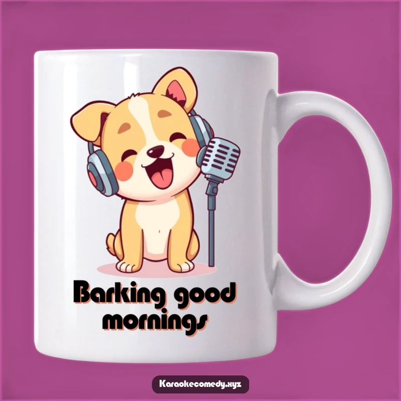 Funny Dog Crooning Mug: A Rockstar Pup Gift for Music-Loving Dog Owners