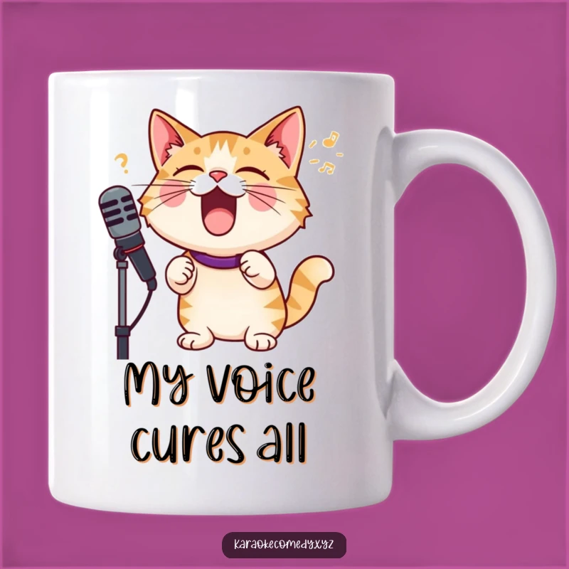 Funny Cat Singing Mug: A Joyful Feline Rock Star Gift for Cat Lovers