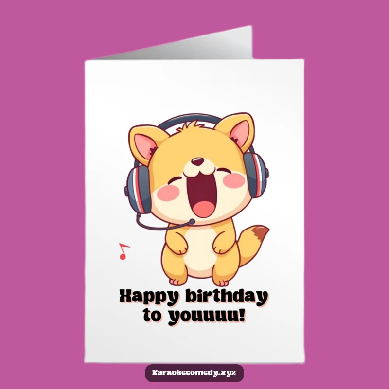 Free Printable Birthday Card: Music Lover Animal - Hilarious Downloadable Gift!