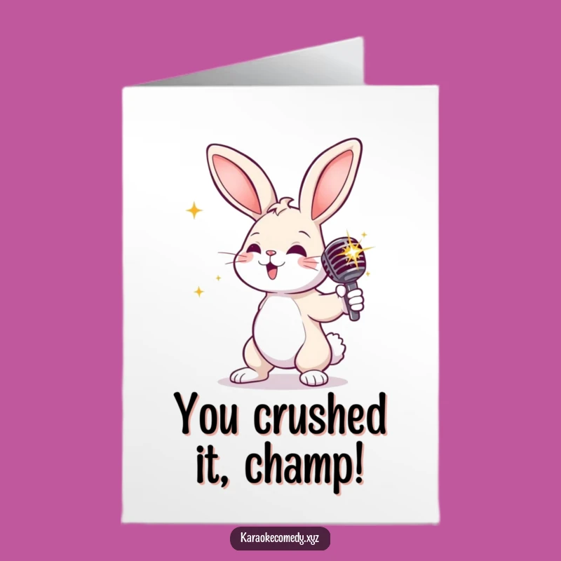 Free Printable Congrats Card: Rabbit Star's Encore, Hilarious Downloadable Surprise