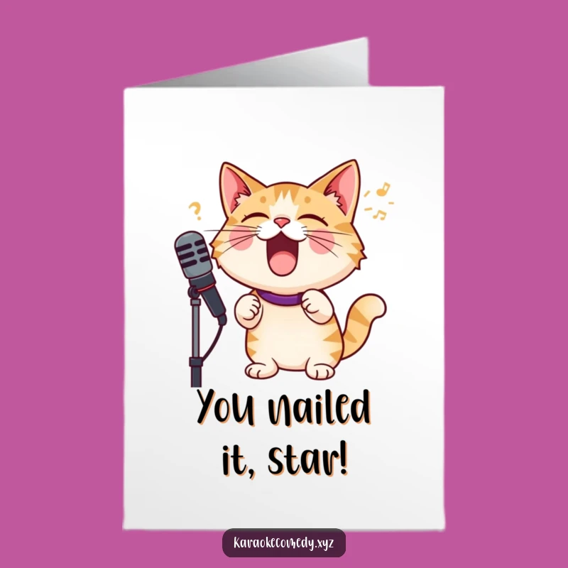 Free Printable Congrats Card: Singing Cat Delivers Hilarious Congratulations, Perfect Downloadable Gift