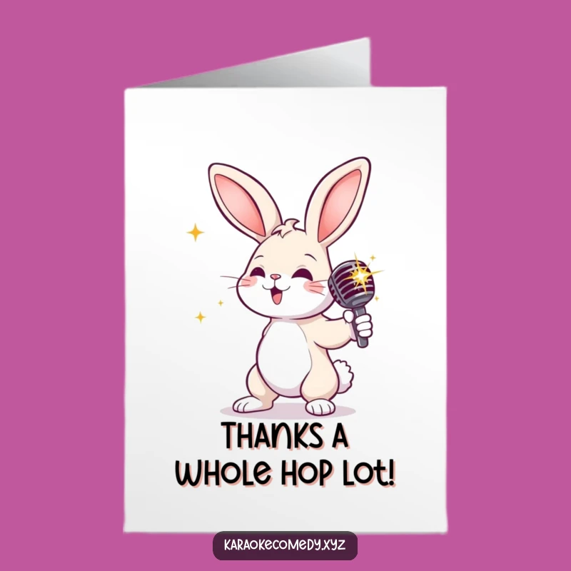 Free Printable Thank You Card: Rabbit's Star Performance, Hilarious Downloadable Gratitude