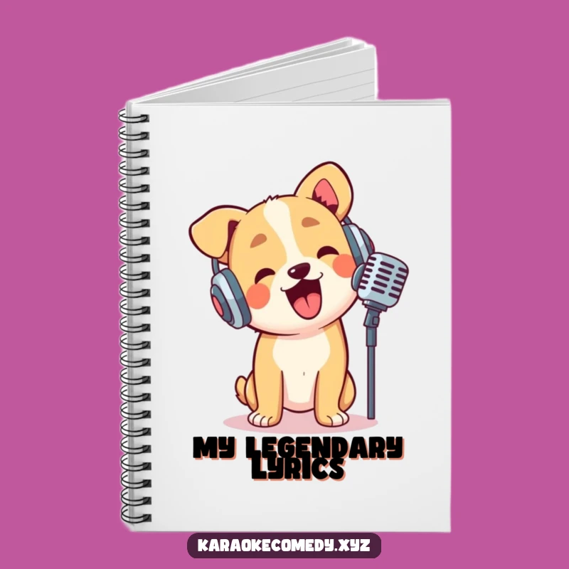 Funny Dog Crooning Notebook: Capture Your Best Ideas and Songs